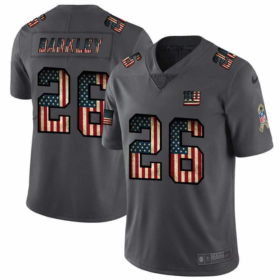 Nike Giants 26 Saquon Barkley 2019 Salute To Service USA Flag Fashion Limited Jersey Dyin,We sell and wholesale Nike Giants 26 Saquon Barkley 2019 Salute To Service USA Flag Fashion Limited Jersey Dyin on line form chian!